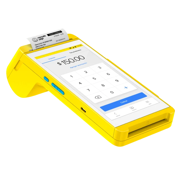 Terminal de cobro Point Smart que la máquina controla para aceptar tarjeta